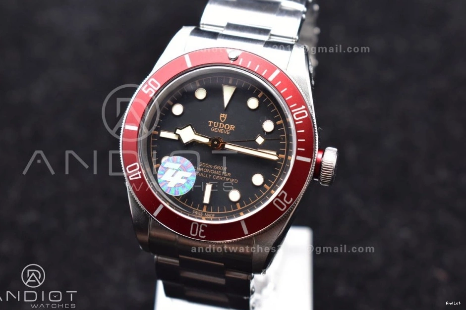 888 Sleek Bay Best ZF Red A 1:1 Bezel Bracelet Edition Heritage Black SS on 0822
